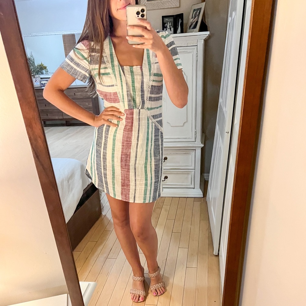 Striped Color Block Dress